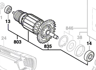 Induit BOSCH réf. 1 604 011 298